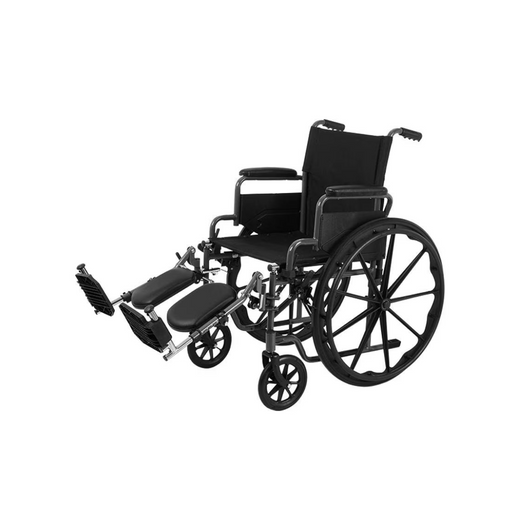 Rhythm Flow K1 Portable Wheelchair with Desk-Length Arms with elevating legrests