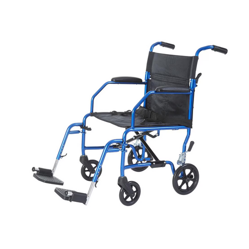 Rhythm Super Lite 19" Aluminum Companion Transport Chair Blue