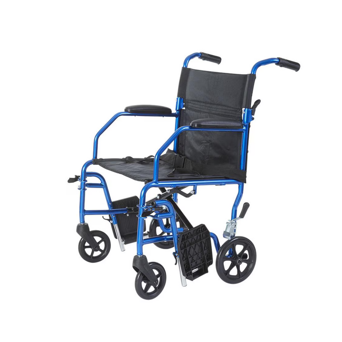 Rhythm Super Lite 19" Aluminum Companion Transport Chair Blue