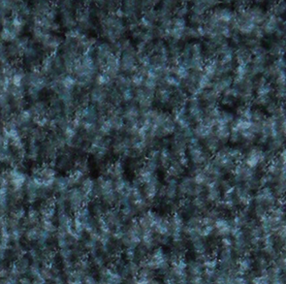 Close-up view of the textured dark blue and black patterned fabric on the Golden Tech PR527 Cloud Recliner With Lift Assist & Twilight - SM/MD, highlighting its detailed, slightly fuzzy woven surface.