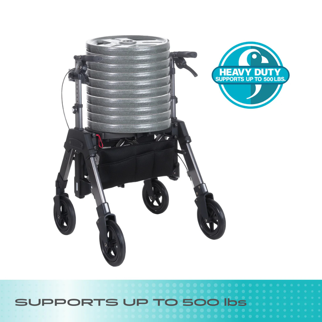 Signature Life Wonder Rollator HD - Portable Bariatric Walker