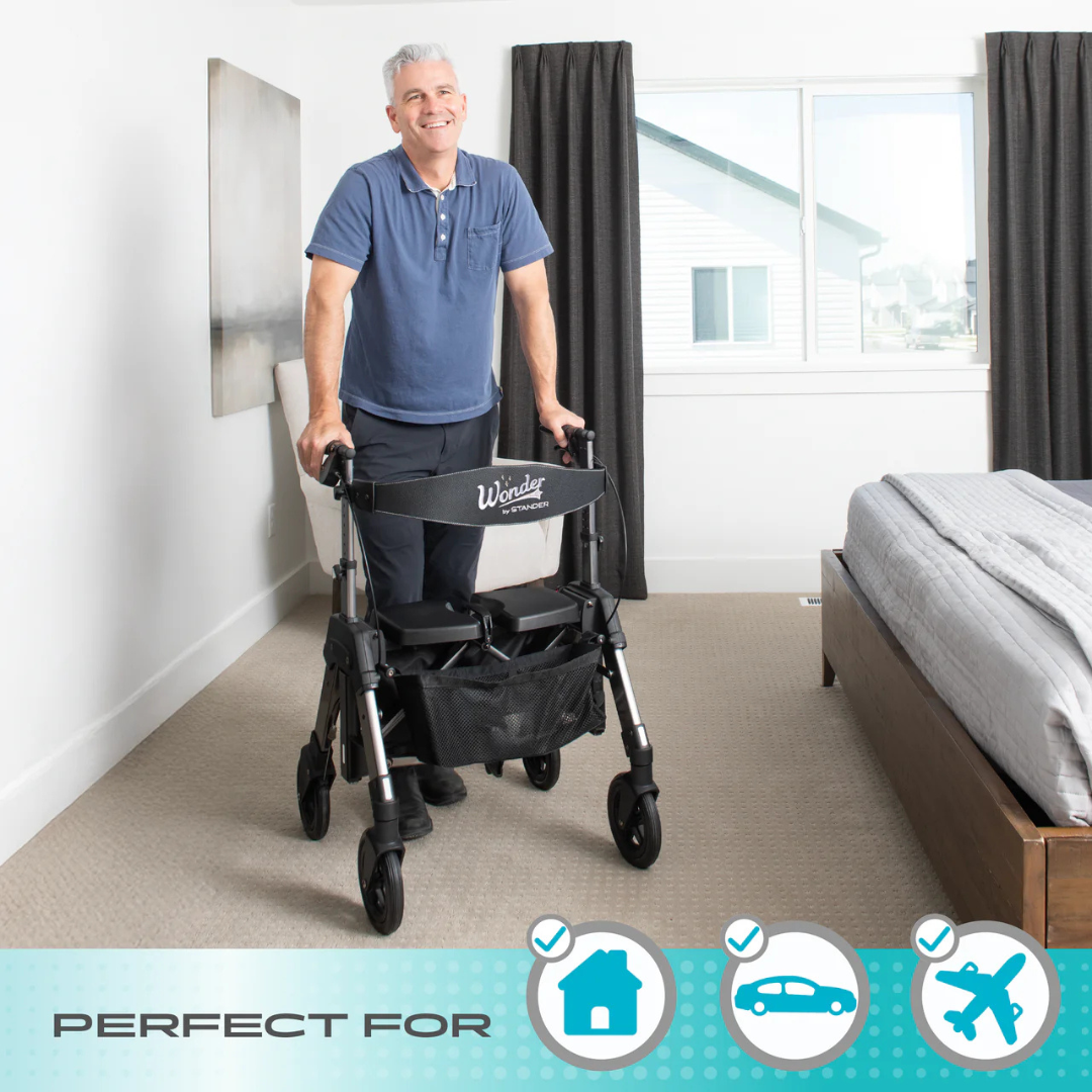 Signature Life Wonder Rollator HD - Portable Bariatric Walker