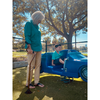 StrongArm Cane - Self Standing Base with Bariatric Ergonomic Handle Support