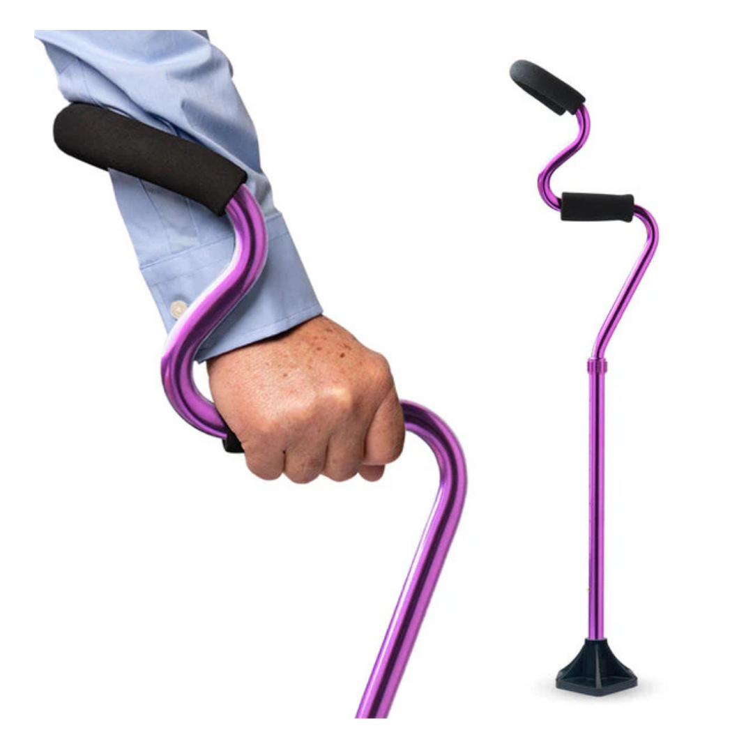 StrongArm Cane - Self Standing Base with Bariatric Ergonomic Handle Support