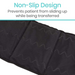 A close-up of the Vive Health Honeycomb Gel Seat Cushion, featuring zigzag stitching on a black non-slip mat. Text reads: Non-Slip Design: Provides comfortable support, prevents sliding during transfers, ideal for coccyx pain relief.