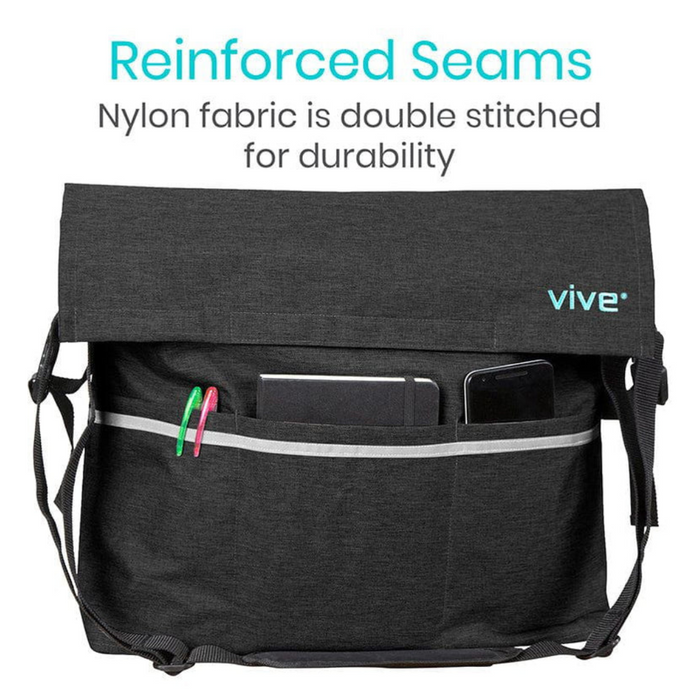 The Vive Health Portable Mobility Bag has reinforced seams and made of a nylon fabric