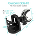 dimensions of the Vive Health Mobility Cup Holder Attachment 