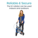 The Vive Health 3 Wheel Walker Rollator with Storage Bag is Reliable & Secure