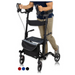 Vive Health Upright Rollator - Portable Folding Rolling Walker Black