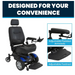 the Vive Health Electric Wheelchair Model V is designed for convenience