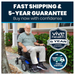 fast shipping and a 5 year warranty for the Vive Health Electric Wheelchair Model V 