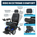 ride in extreme comfort with the Vive Health Electric Wheelchair Model V  Highback Captain's Seat