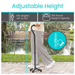 On a paved path near greenery and water, someone holds the Vive Health SureWalk Stand-Alone Quad Cane. This ergonomic-handled, heavy-duty aluminum cane adjusts from 30 to 39 inches, suits heights of 45 to 65, and supports up to 250 pounds.