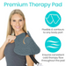 A person uses the Vive Health Ice Therapy Machine by wearing a textured grey pad on their shoulder. Its flexible design contours to any body part, ensuring targeted cold therapy and consistent flow, making it perfect for versatile pain relief.