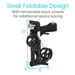 The Vive Health Sunstride Rollator - Folding & Ultra Compact folded dimensions