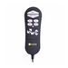 The Golden Technologies Lift Chair Remote Replacement is a black remote with buttons for rise, recline, sit, sleep, TV, and ZG. An LCD display and logo enhance its sleek design. Comfort Zone Chairs connect it by a cord for seamless functionality.