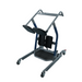 The Bestcare STA450 Standing Transfer Aid features a sturdy frame on wheels, padded knee supports, a foot platform, and dual gripping bars. Its design prioritizes patient safety and assists with standing or transferring.