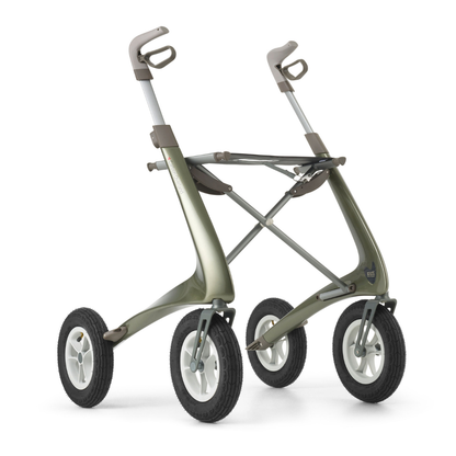 The ByACRE Carbon Overland All-Terrain Rollator features a modern, lightweight frame, three large rubber wheels, and ergonomic handles—designed for superior mobility assistance and all your daily adventures.
