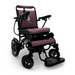 The ComfyGo MAJESTIC IQ-8000 Remote Controlled Lightweight Electric Wheelchair is a travel-friendly marvel in purple, featuring a quilted design on the seat and backrest. With black armrests, a cushioned footrest, and large rear wheels for stability, this lightweight model combines style and practicality seamlessly.