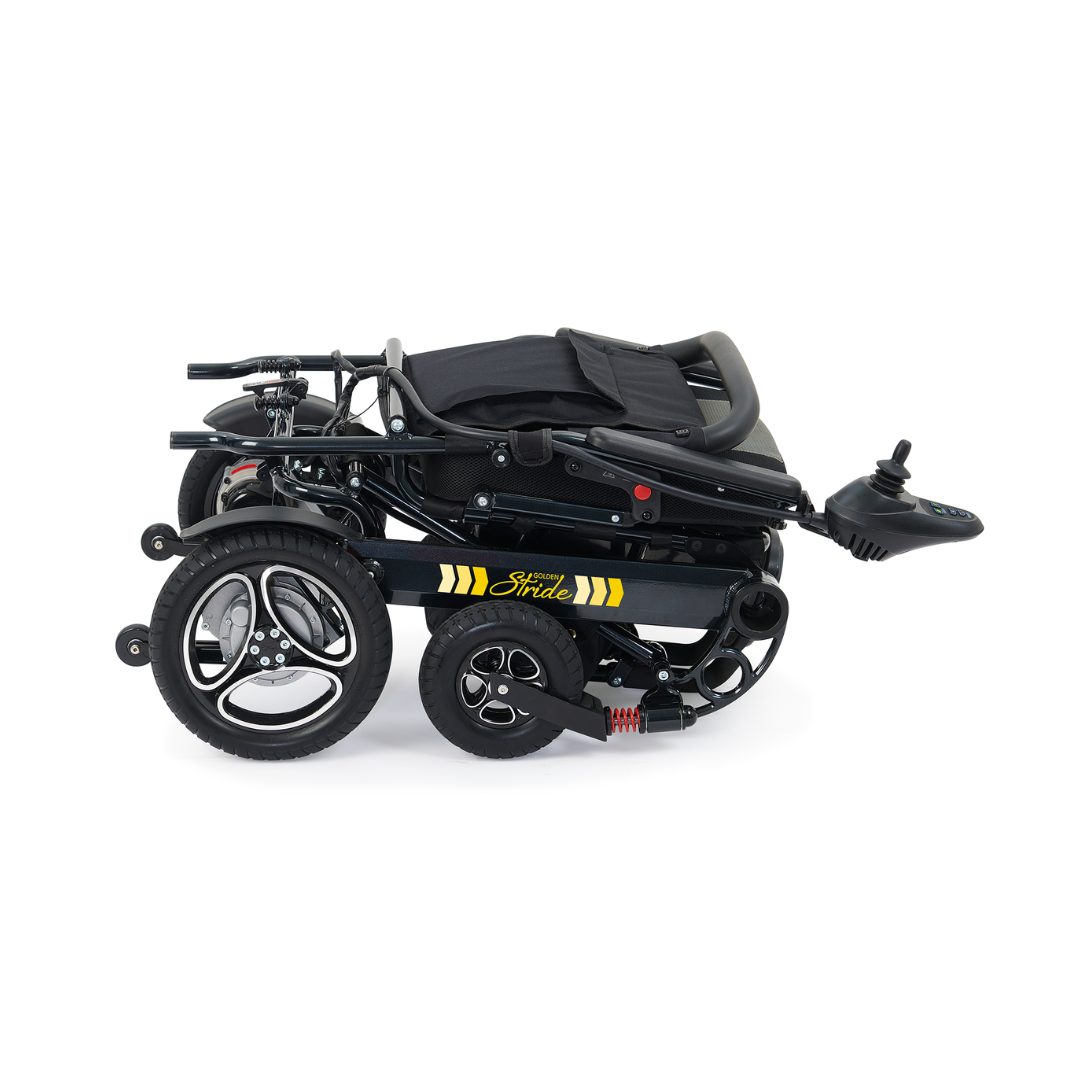 Golden Tech Stride Folding Lightweight Powerchair laying down