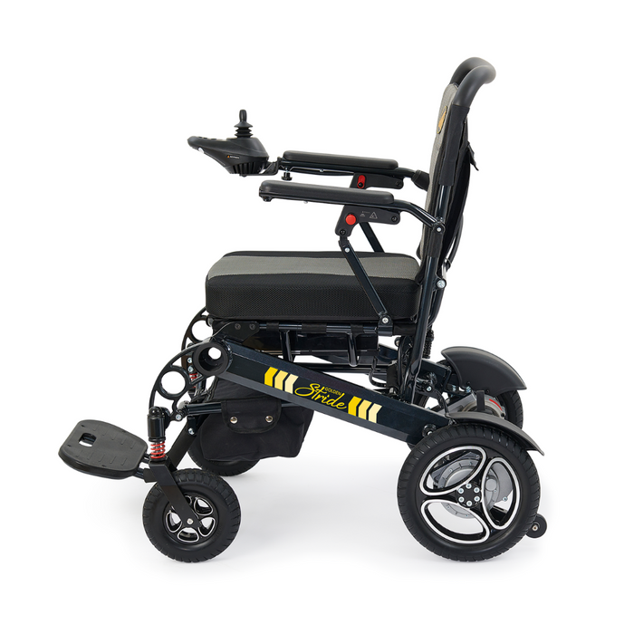 Left side profile of the Golden Tech Stride Folding Lightweight Powerchair