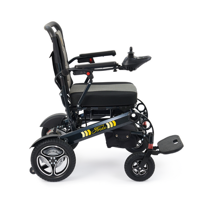 Side profile of the Golden Tech Stride Folding Lightweight Powerchair