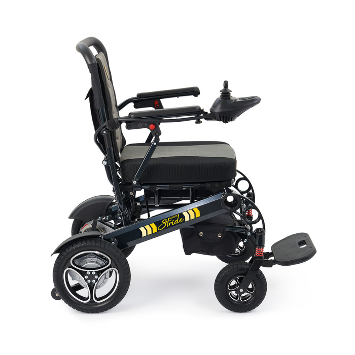 Side profile of the Golden Tech Stride Folding Lightweight Powerchair