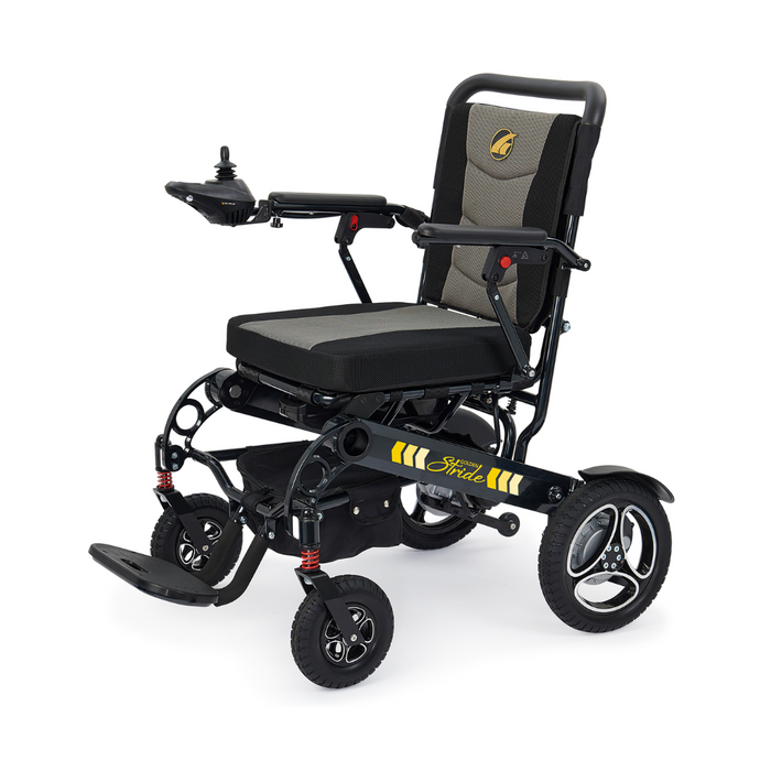 Side view of the Golden Tech Stride Folding Lightweight Powerchair