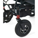 Large front all terrain wheels of the Golden Tech Stride Folding Lightweight Powerchair