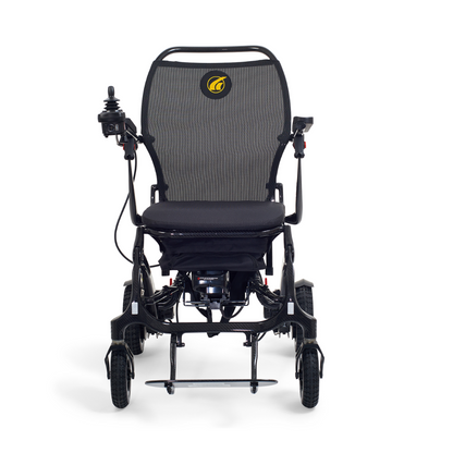 front view of the Golden Tech Carbon Fiber Cricket Power Wheelchair 