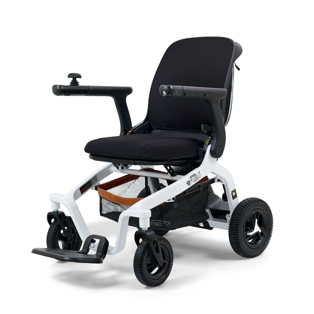 Golden Tech Ally Folding Power Wheelchair with Mobile App Control in white
