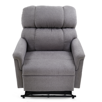 Relax in the Golden PR535 MaxiComfort Recliner w/ Lift Assist - Medium, featuring plush cushioning, armrests, and ergonomic support from the Comforter Series. Enjoy ultimate relaxation with MaxiComfort Positioning set against a clean white backdrop.