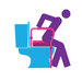 drawing of a person using the 8200 Nova Medical Toilet Safety Rails - Support Frame Over Toilet