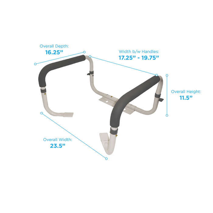 dimensions of the 8201 Nova Medical Toilet Support Rails