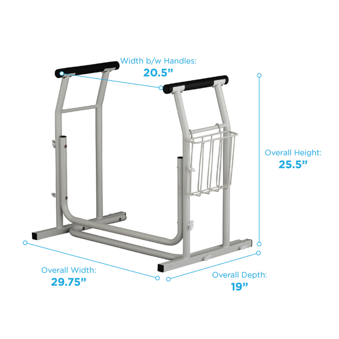 dimensions of the 8205 Nova Medical Toilet Safety Support Frame