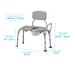 dimensions of the Nova Medical Padded Transfer Bench With Commode With Detachable Back