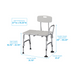 dimensions of the Nova Medical Heavy Duty Bariatric Bathtub Transfer Bench 9075