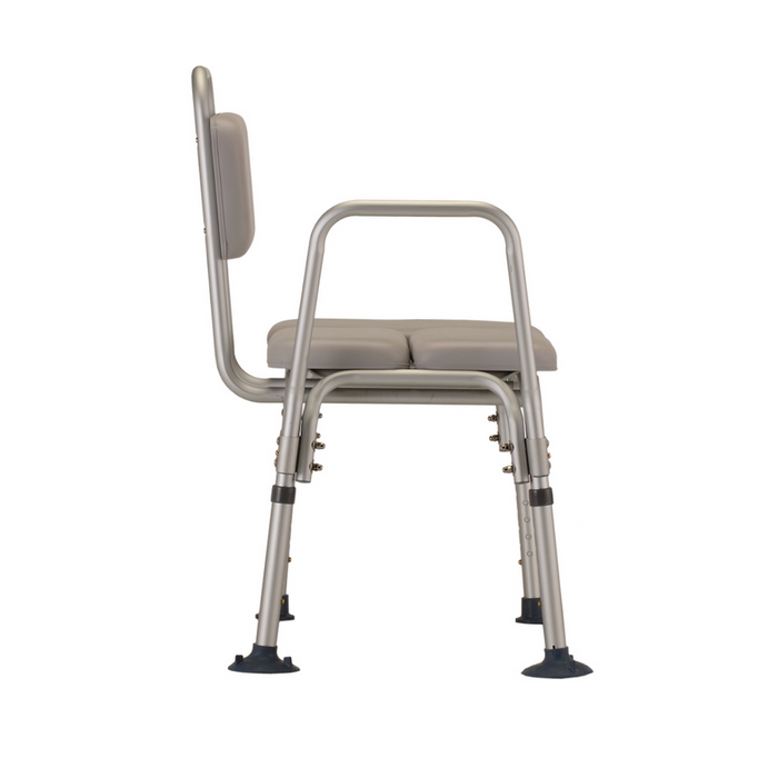 side view of the Nova Medical Padded Transfer Bench with Detachable Back