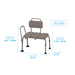 dimensions of Nova Medical Padded Transfer Bench with Detachable Back