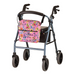 The Enchanted Garden design for the Nova Medical Mobility Storage Bag fits on all rollators and has many storage compartments