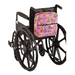 The Enchanted Garden design for the Nova Medical Mobility Storage Bag can hang off the back of any wheelchair