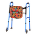 The BOHO Blossoms design for the Nova Medical Mobility Storage Bag on a blue walker