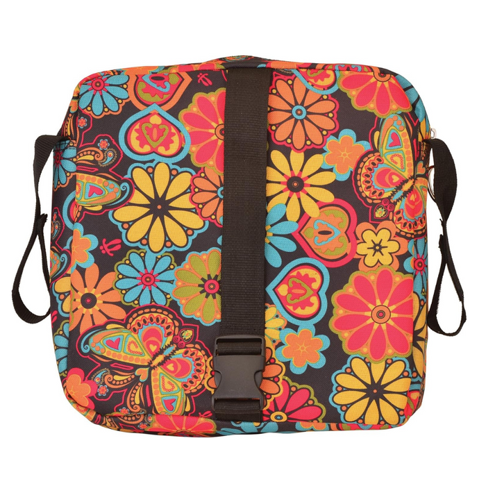 Backside of the The BOHO Blossoms design for the Nova Medical Mobility Storage Bag