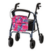 The English Garden design for the Nova Medical Mobility Storage Bag hanging on a rolling walker