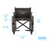 Open Specifications of the 22" 5220S Nova Medical Steel Wheelchair with Detachable Desk Arms