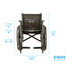 Open Specifications of the 16" 5160 Nova Medical Steel Wheelchair with Detachable Desk Arms