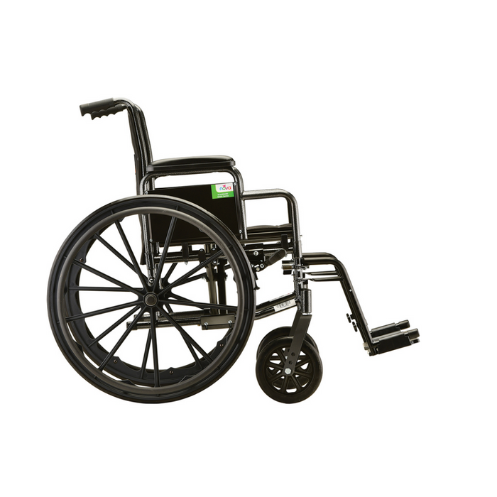 Nova Medical Steel Wheelchair with Detachable Desk Arms side view