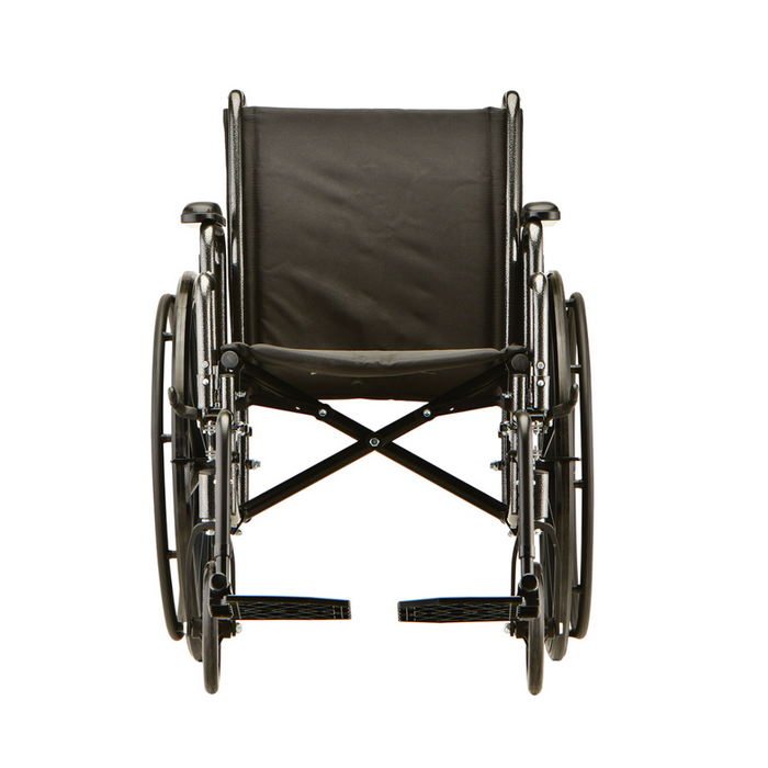 Nova Medical Steel Wheelchair with Detachable Desk Arms front view