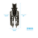 Folded Specifications of the 18" 5180 Nova Medical Steel Wheelchair with Detachable Desk Arms