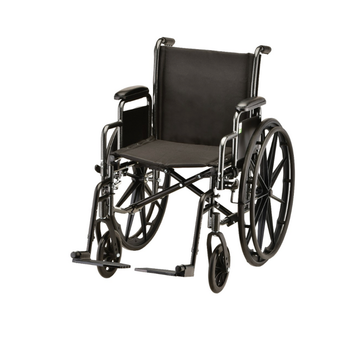 Nova Medical Steel Wheelchair with Detachable Desk Arms with swing away footrests